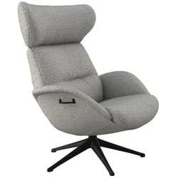 Relaxsessel FLEXLUX "Relaxchairs More", grau (sophisto grau), B:90cm H:107cm T:89cm, 100% Polyester, Sessel, Premium Komfort, Rücken- & Kopfteilverstellung, drehbar, Fuß schwarz