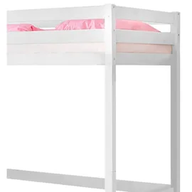 TICAA Hochbett Matthias 90 x 200 cm Kiefer massiv weiß