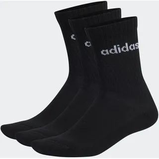Adidas Linear Crew Cushioned Socken 3er Pack Black / White 43-45