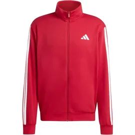 adidas M 3S FL TT TS Trainingsanzug Rot/Weiß L