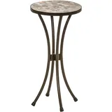 Dehner Mosaikblumenhocker Grazia, Braun, Grau