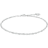 Amor Fußkette für Damen, 925 Sterling Silber | Herz Ketten Weiss