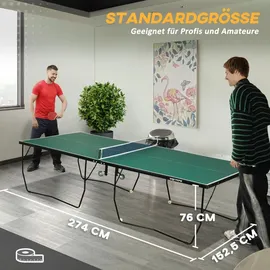 sportnow Tischtennisplatte Klappbar Grün