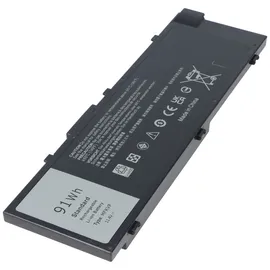 AccuCell Akku passend für Dell Precision 17 7720, Li-Polymer, 11,4V, 7980mAh, 91Wh