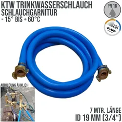 19 mm 3/4 Zoll TPE Trinkwasser Garnitur GEKA-Schnellkupplung Kirmes Schlauch KT..."