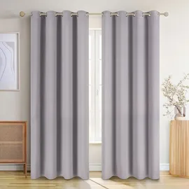 Blumtal 2er Set: - Thermovorhang – Kälteschutz – Grau - Grau