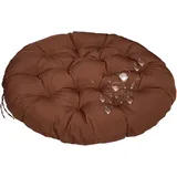 ZTGL Rund Groß Papasan Sitzkissen 160/170/180 cm, Papasansessel Kissen Outdoor Wasserdicht, Verdickt Polster Bodenkissen für Schwenksessel, Indoor Polyrattan Sessel Kissen,Braun,160 * 160CM