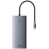 Baseus Hub Baseus PortalJoy USB-C to HDMI+DP+VGA+C+USB+PD+RJ45+SD/TF+3.5mm (gray)