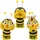 Dekohelden24 Dekofigur Bienen 3er Set, Motiv: Nicht sehen, Nicht hören, Nicht sprechen, Gartendeko, Polyresin, Größe: L/B/H 5 x 6 x 12 cm