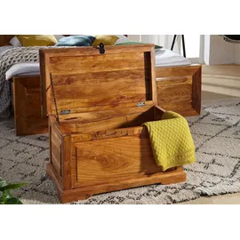 Massivmoebel24 Truhe Akazie 90x50x50 honig lackiert OXFORD #0323