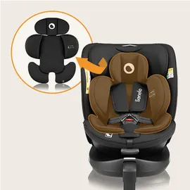 lionelo Navy i-Size 360 Kindersitz, 40-150 cm, Gruppe 0+1 2 3, vorwärts- und rückwärtsgerichtete Montage, ISOFIX und Stützfuß, Verstellbare Kopfstütze und Rückenlehne, Dri-Seat Einsatz