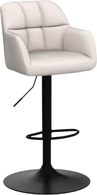 chairus Set von 2 Barhockern aus Samt, drehbar, Küchen- und Frühstückshocker, modern, höhenverstellbar (Beige)