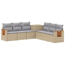 vidaXL Sofa Set 7-tlg. Beige/Grau Loungesofa