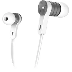 Hama Intense Kopfhörer Kabelgebunden im Ohr Anrufe/Musik Silber, Weiß