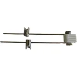 lichtidee 1 x Stabspot Lampenhalter für Seilsystem 125mm weiß12 Volt Led oder Halogen Seilspots Seilsystem