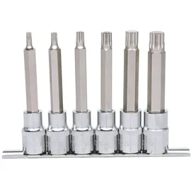 KS Tools 1/2" CHROMEplus Bit-Stecknuss-Satz XZN, lang, 6-tlg.
