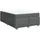 vidaXL Boxspringbett mit Matratze Dunkelgrau 140x200 cm Stoff