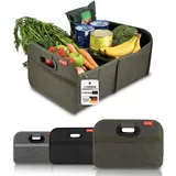 MyHappyRide Auto Kofferraumtasche Grün - Kofferraum Organizer zusammenklappbar - faltbare Aufbewahrungsbox - antirutsch und wasserfester Boden - Auto Faltbox