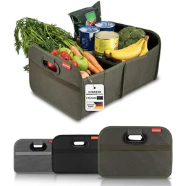 MyHappyRide Auto Kofferraumtasche Grün - Kofferraum Organizer zusammenklappbar - faltbare Aufbewahrungsbox - antirutsch und wasserfester Boden - Auto Faltbox