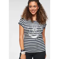 KangaROOS Print-Shirt in marine-weiß-gestreift | Gr.: 44/46,