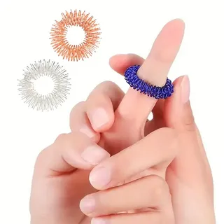 WestCraft Shiatsu-Akupressurgerät Akupressurringe 3er Set Gold, Bronze, Silber, Finger Massage Ringe, 3-tlg., Entspannung für Körper & Geist, Sanfte Massage & Stressabbau