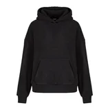 URBAN CLASSICS Jacquard Velvet Oversized Kapuzenpullover Black L
