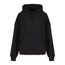 URBAN CLASSICS Jacquard Velvet Oversized Kapuzenpullover Black L