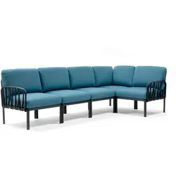 Nardi Komodo 5 Gartensofa, anthrazit / adriatic sunbrella