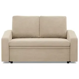 mebligo Schlafcouch Cord 2-Sitzer Beige