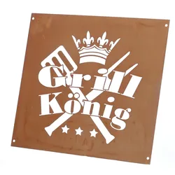 Ferrum Wandbild Edelrost Grill-König