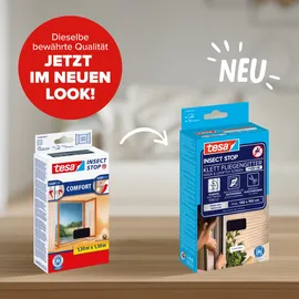Tesa Fliegenschutzgitter Insect Stop Comfort 130 x 150 cm Anthrazit