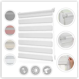 Lichtblick Duo Rollo / Doppelrollo Klemmfix 75 x 130 cm weiß