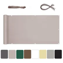 Sekey Balkonverkleidung 90 x 500 cm Taupe Polyester