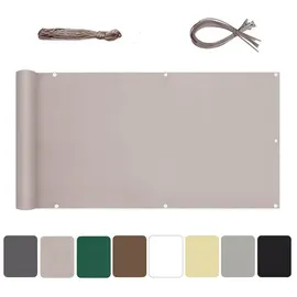 Sekey Balkonverkleidung 90 x 500 cm Taupe Polyester