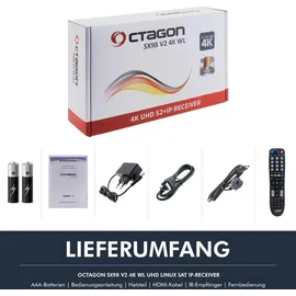 Octagon SX98 V2 4K WL – UHD Satellitenreceiver mit WiFi & Define OS Linux