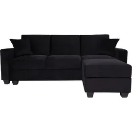 MCW Sofa mit Ottomane, Couch Sofa Gästebett, Schlaffunktion Stauraum 217x145cm ~ Bettsofa, H47