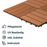 Home Deluxe WPC Bavaro hellbraun 30 x 30 x 2,2 cm 9 St.