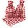 Frau WUNDERVoll® 12 Geschenksäckchen rot/weiß kariert 15 x 10 cm Baumwolle Adventskalender Säckchen Stoffbeutel zum Basteln und befüllen Gastgeschenk Hochzeit