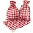 Frau WUNDERVoll® 12 Geschenksäckchen rot/weiß kariert 15 x 10 cm Baumwolle Adventskalender Säckchen Stoffbeutel zum Basteln und befüllen Gastgeschenk Hochzeit