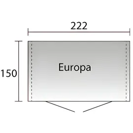 Biohort Europa 3 2,44 x 1,56 m quarzgrau-metallic