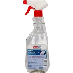 Eurolub Händedesinfektion Desinfektionsmittel Sprühflasche 500 ml
