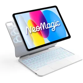 Inateck Magnetische Tastatur Hülle für iPad A16 11/10 Gen Weiß