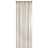 ELBERSDRUCKE Ösenschal Lino beige Blickdicht 255 cm Vorhang mit Ösen für Wohnzimmer Schlafzimmer Flur