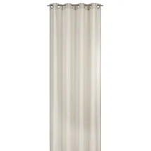 ELBERSDRUCKE Ösenschal Lino beige Blickdicht 255 cm Vorhang mit Ösen für Wohnzimmer Schlafzimmer Flur