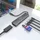 AISENS ASUC-7P026-GR USB-C Dockingstation + USB Hub, Grau