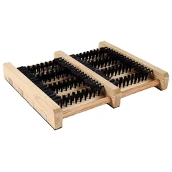 Schuhbürste aus Holz, Schuhabstreifer für Outdoor, Garten und Terrasse, 34,5x28,5cm