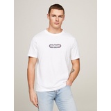Tommy Hilfiger T-Shirt »HILFIGER TRACK GRAPHIC TEE«, mit grafischem Logo, weiß