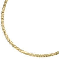 Smart Jewel Collier Mesh-Optik, Silber 925 goldfarben