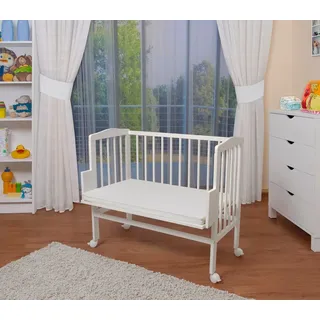 Waldin Beistellbett weiß inkl. Matratze
