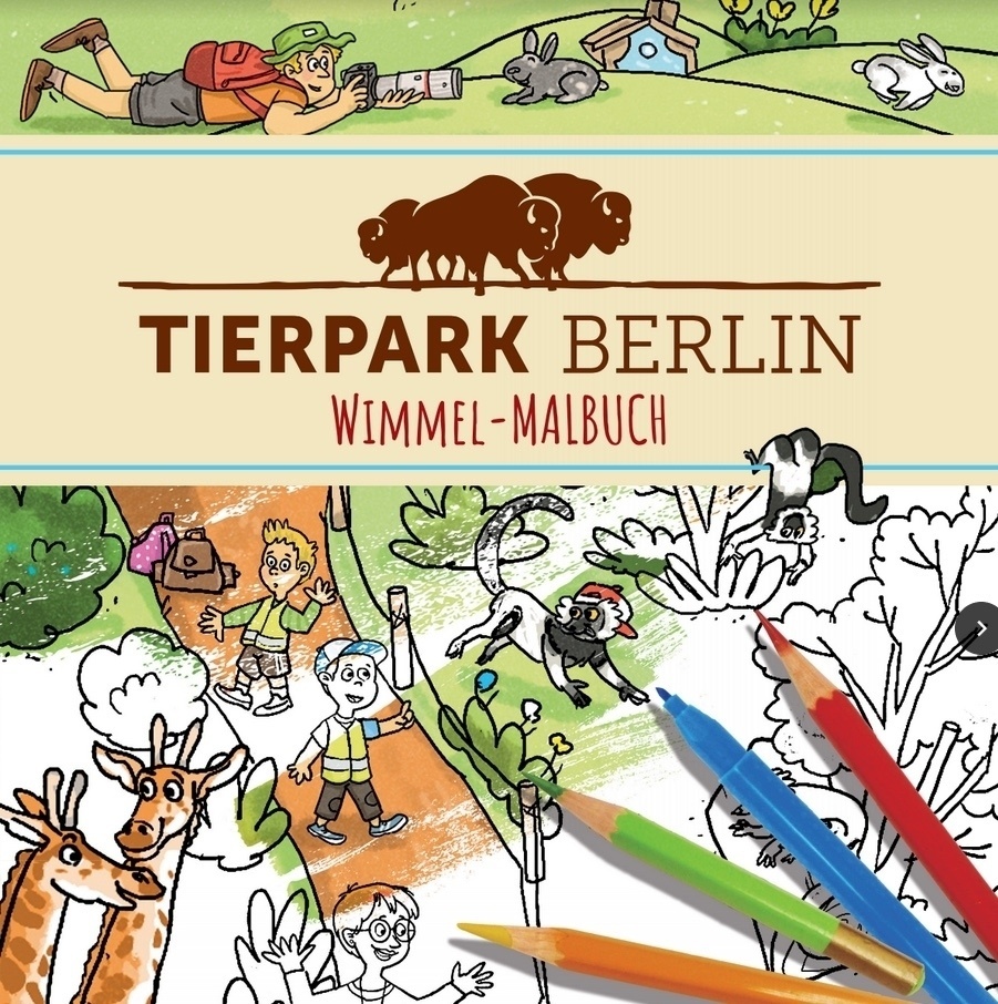 Tierpark Berlin Wimmel-Malbuch  Kartoniert (TB)